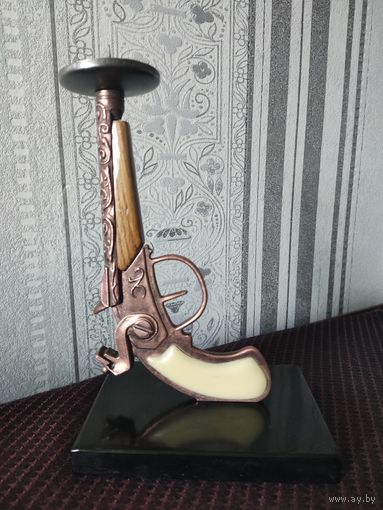 Подсвечник Тула, СССР. Чугун омедненный.