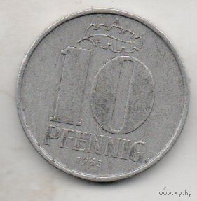 ГЕРМАНСКАЯ ДЕМОКРАТИЧЕСКАЯ РЕСПУБЛИКА 10 ПФЕННИГОВ 1963 А