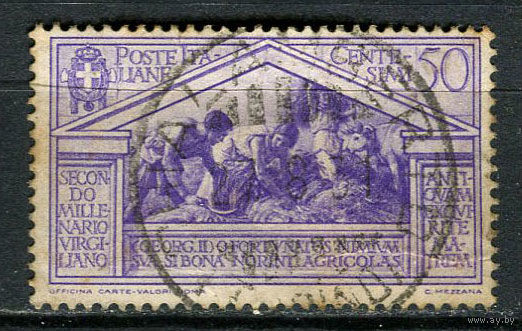 Королевство Италия - 1930 - Уборка урожая 50C - [Mi.349] - 1 марка. Гашеная.  (Лот 51Gd)-T2P8