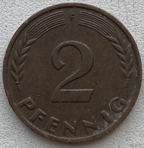 Германия 2 пфеннига 1958 г. F
