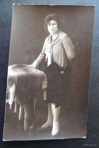 Фото "Дама с мехом", 1929 г.