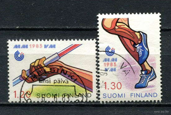 Финляндия - 1983 - Чемпионат мира по легкой атлетике - [Mi. 929-930] - полная серия - 2 марки. Гашеные.  (Лот 155BB)