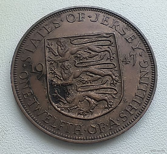 Джерси 1/12 шиллинга, 1947  1-13-3