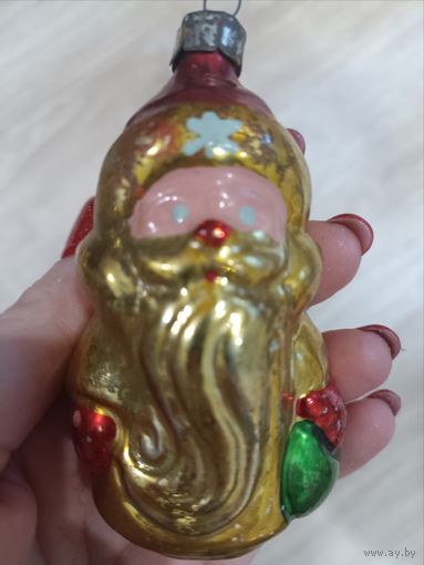 Елочные игрушки, стекло дед мороз
