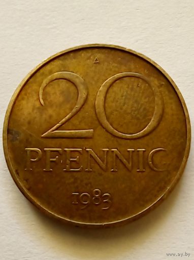 ГДР 20 пфеннигов 1983 г