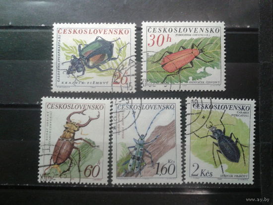 Чехословакия 1962 Жуки Михель-9,0 евро гаш с клеем без наклейки