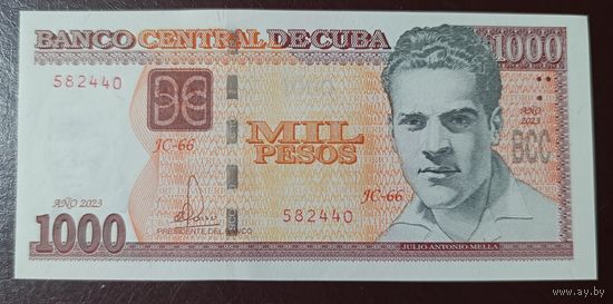 1000 песо 2023 года - Куба - UNC