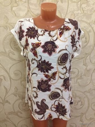 Современные блузы и майки на 48-56 размер.