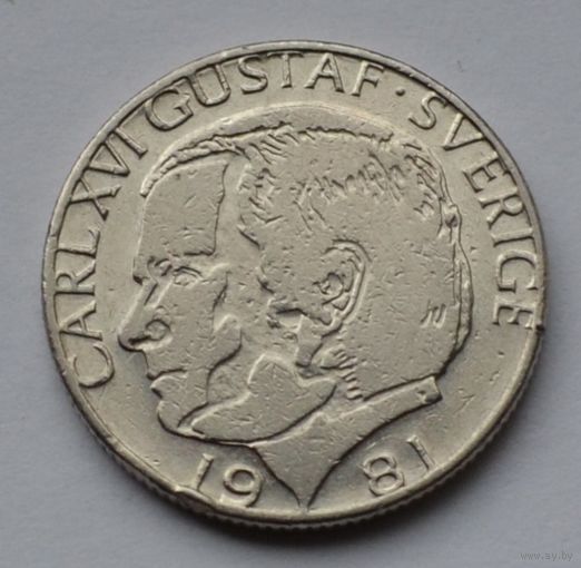 Швеция, 1 крона 1981 г.