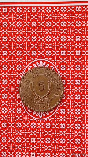 Уганда 5 центов 1966