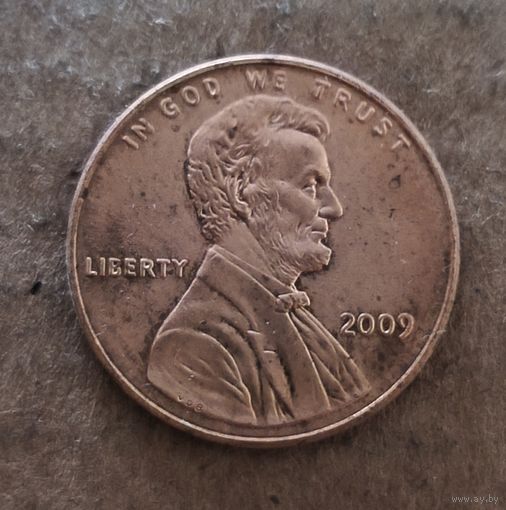 США 1 цент 2009 г., 200 лет со дня рождения Авраама Линкольна - Юность в Индиане, без отметки мд. Филадельфия,, KM# 442