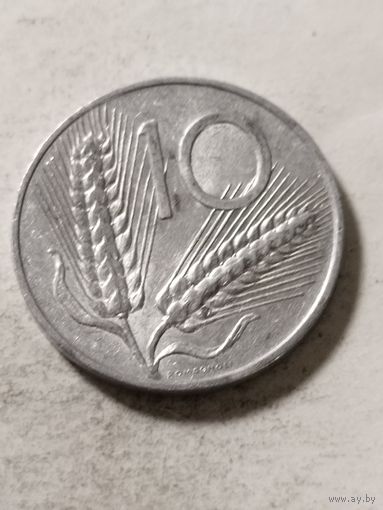 Италия 10 лир 1954