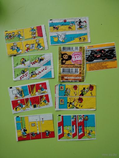 Вкладыши от жвачки. Лот.