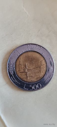 Италия 500 лир 1992