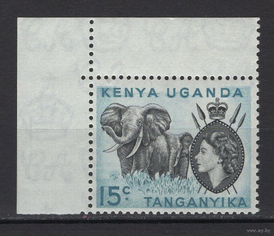 Кения Уганда Танганика 1954** Слоны, Королева Елизавета II  Mi#94