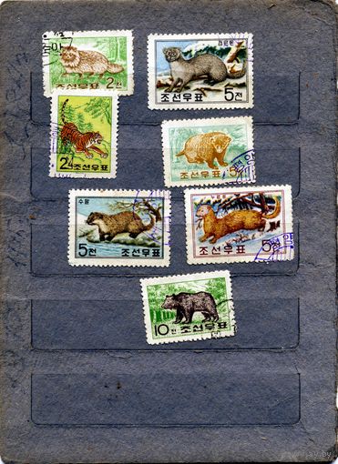 КНДР, 1962, фауна   серия, 7м , гашен