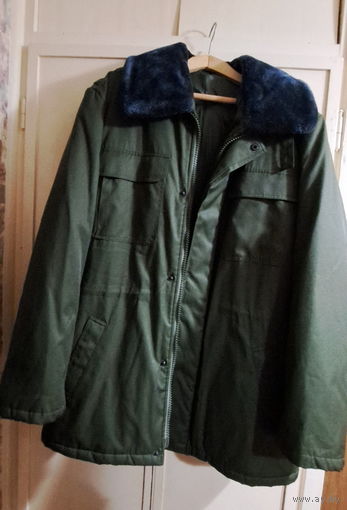 Бушлат зимний зеленый, р.58 (р.182-116-104), новый