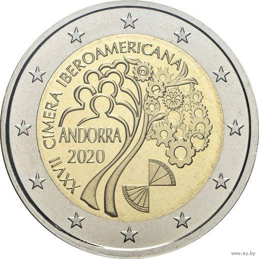 2 евро 2020 Андорра Иберо-Американский Саммит в Андорре BU