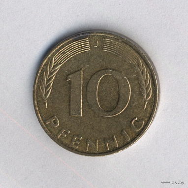 Федеративная Республика Германия, 10 пфеннигов 1990 г.