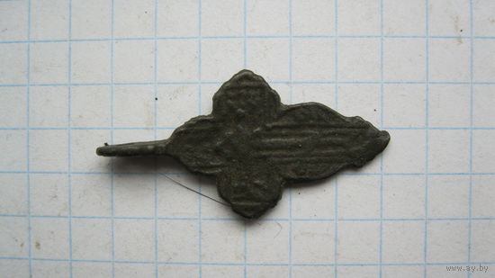 Крестик старинный, нательный. Бронза, литье.