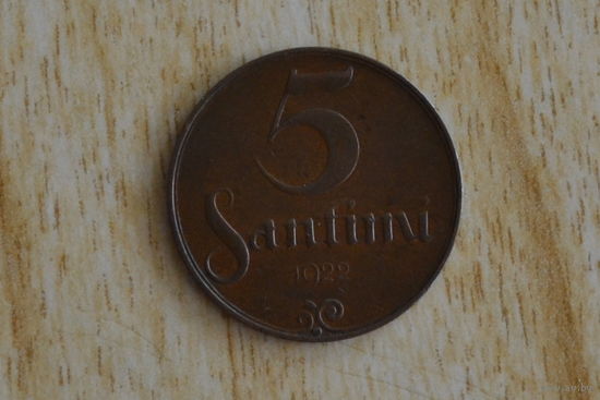 Латвия 5 сантимов 1922