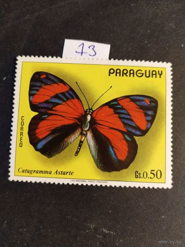 Парагвай  1973 бабочка