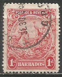 Барбадос. Новые колониальные марки. Аллегория. 1925г. Mi#136.