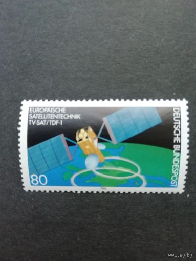 ФРГ 1986 Марка "Европейская космическая техника TV-SAT" (чистая**) Mi.1290 каталог 2.50 евро