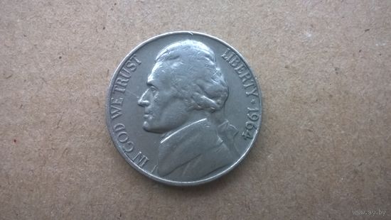 США 5 центов, 1964"D". (К-U-обм)