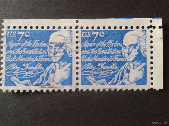 США 1972 Б. Франклин, политик и писатель пара
