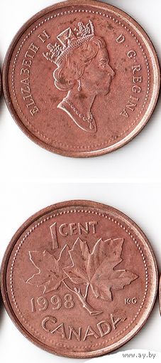 1 цент Канада 1998 года
