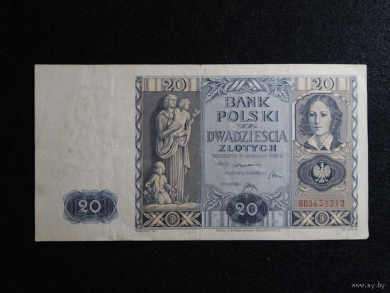20 злотых 1936г P#77
