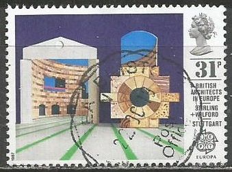 Британия. "Европа". Модернистская архитектура. 1987г. Mi#1107.