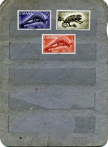 ИСПАНИЯ, 1964,  РИО МУНИ 3м ФАУНА, **