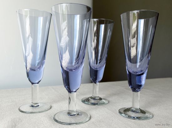 Бокалы цветное стекло 16см