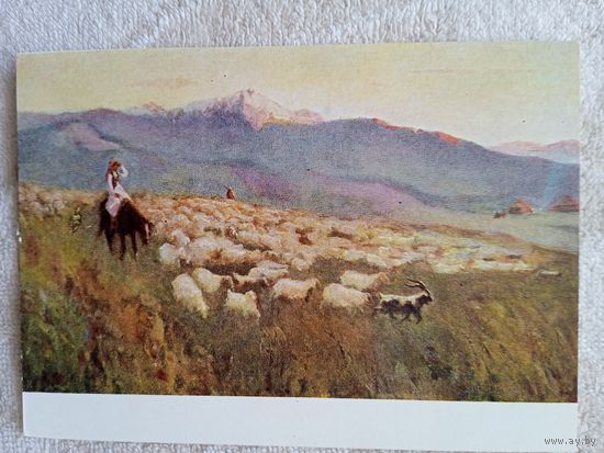 1959. Сахи. Вечер на джайляу. Казахстан