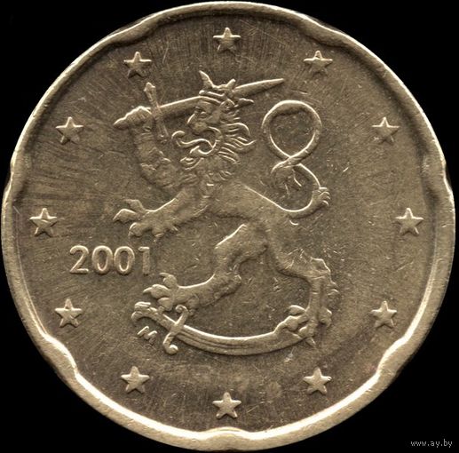 Финляндия 20 евроцентов 2001 г. КМ#102 (27-2)