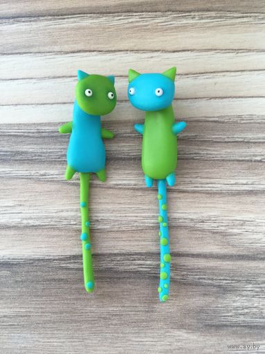 Котики. Серьги ручной работы (медицинский сплав)