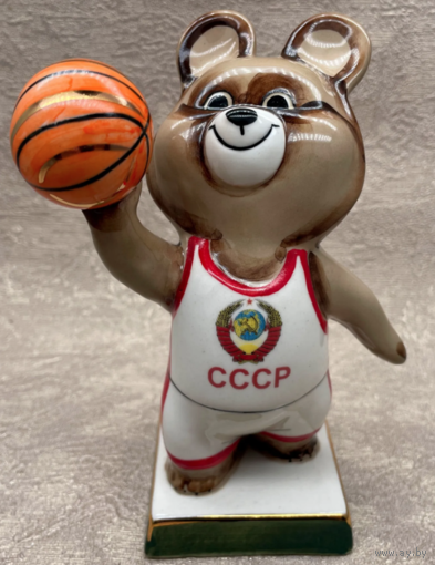 Статуэтка Олимпийский Мишка Баскетболист Вербилки