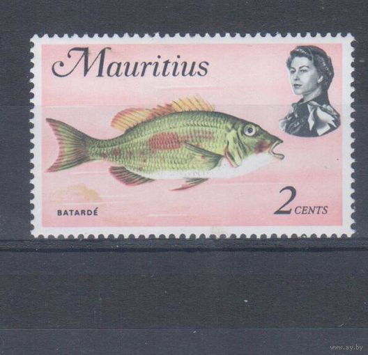 [2490] Британские колонии. Маврикий 1969. Елизавета II.Морская фауна.Рыба. МН