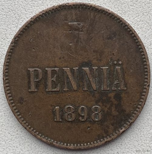 Финляндия в составе Российской Империи 5 пенни 1898 г.