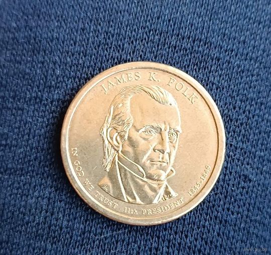 1 доллар   2009  президент США  Полк  Джеймс Нокс James Knox Polk