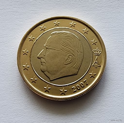 Бельгия 1 евро, 2007 из официального набора BU