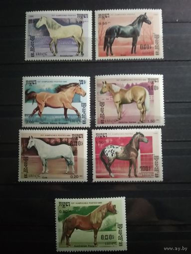 Камбоджа 1986 г. Лошади.