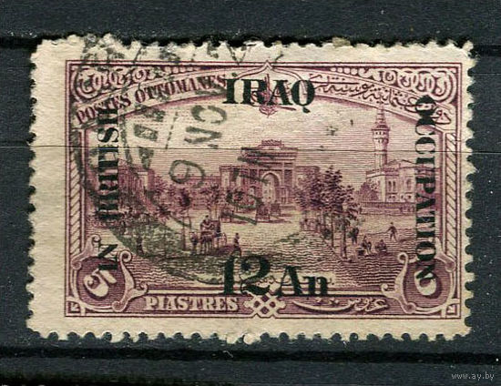 Ирак - 1918/1920 - Надпечатка IRAQ IN BRITISH OCCUPATION на марках Турции 12А на 5Р - [Mi.10] - 1 марка. Гашеная.  (LOT EZ17)-T10P19