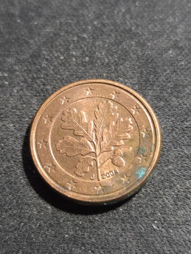 Германия 1 евроцент 2004 J