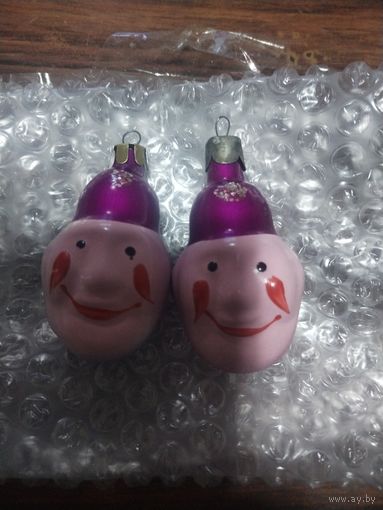 Елочные играшки СССР голова клоуна