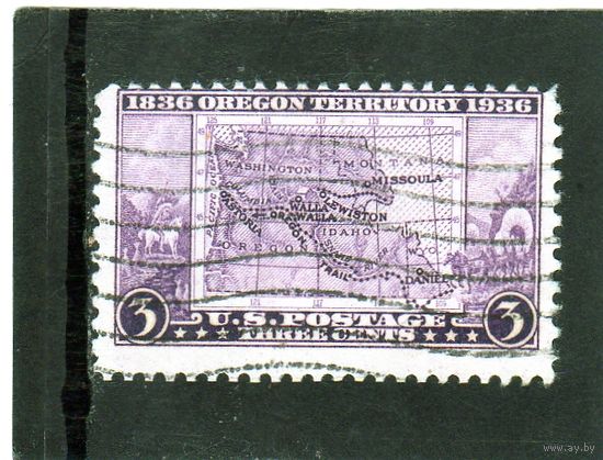США. Ми-388. Карта Орегона. Серия: Штат Орегон.1936.