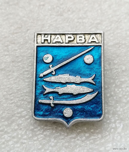 Нарва. Гербы городов. Эстония. Герб. Геральдика #1616-CP27