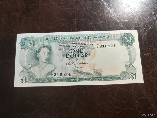 Багамские острова(Багамы) 1 доллар образца 1974 года AUNC p35a(2)